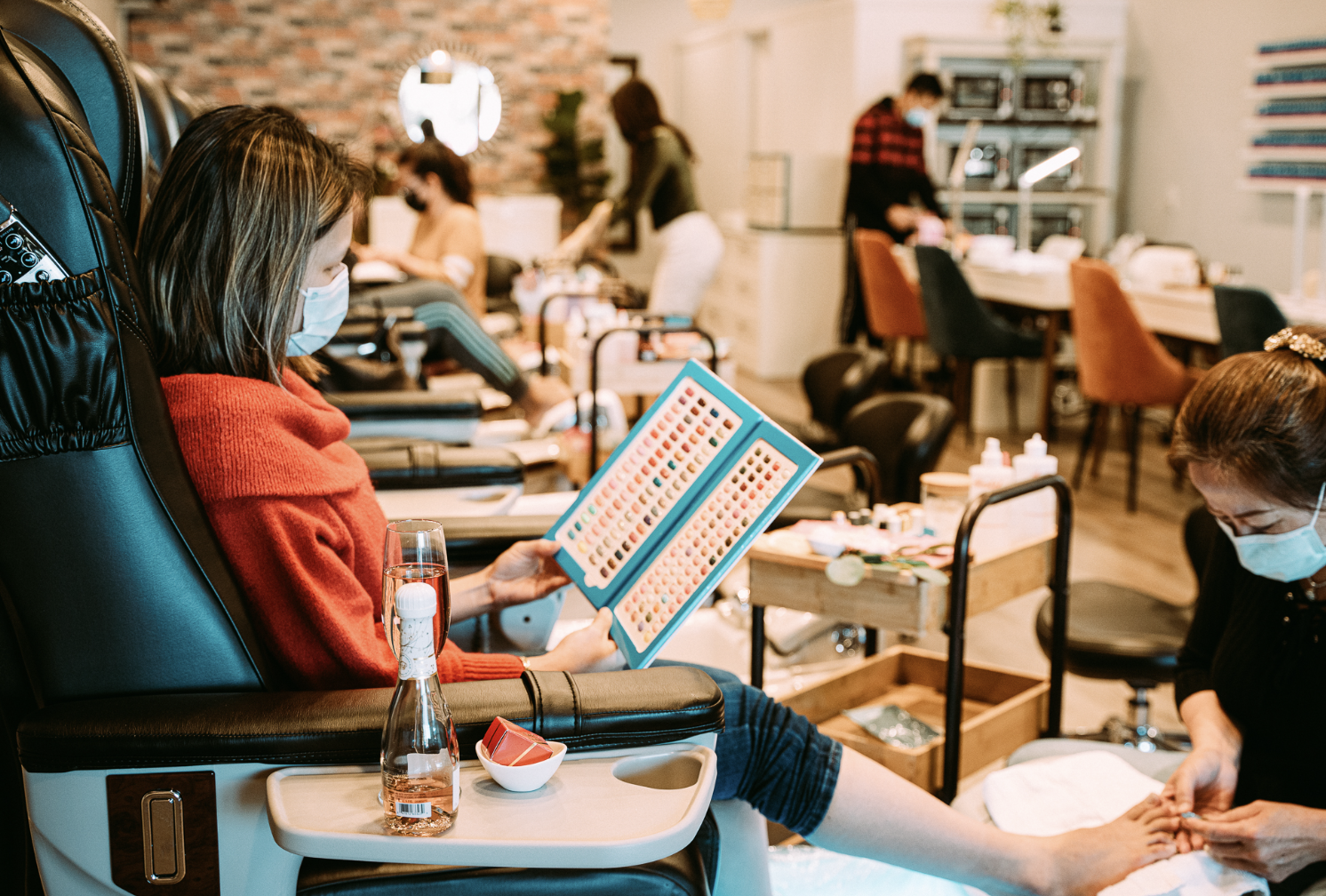 Relaxing pedicure experience at Pinko Nails & Spa.